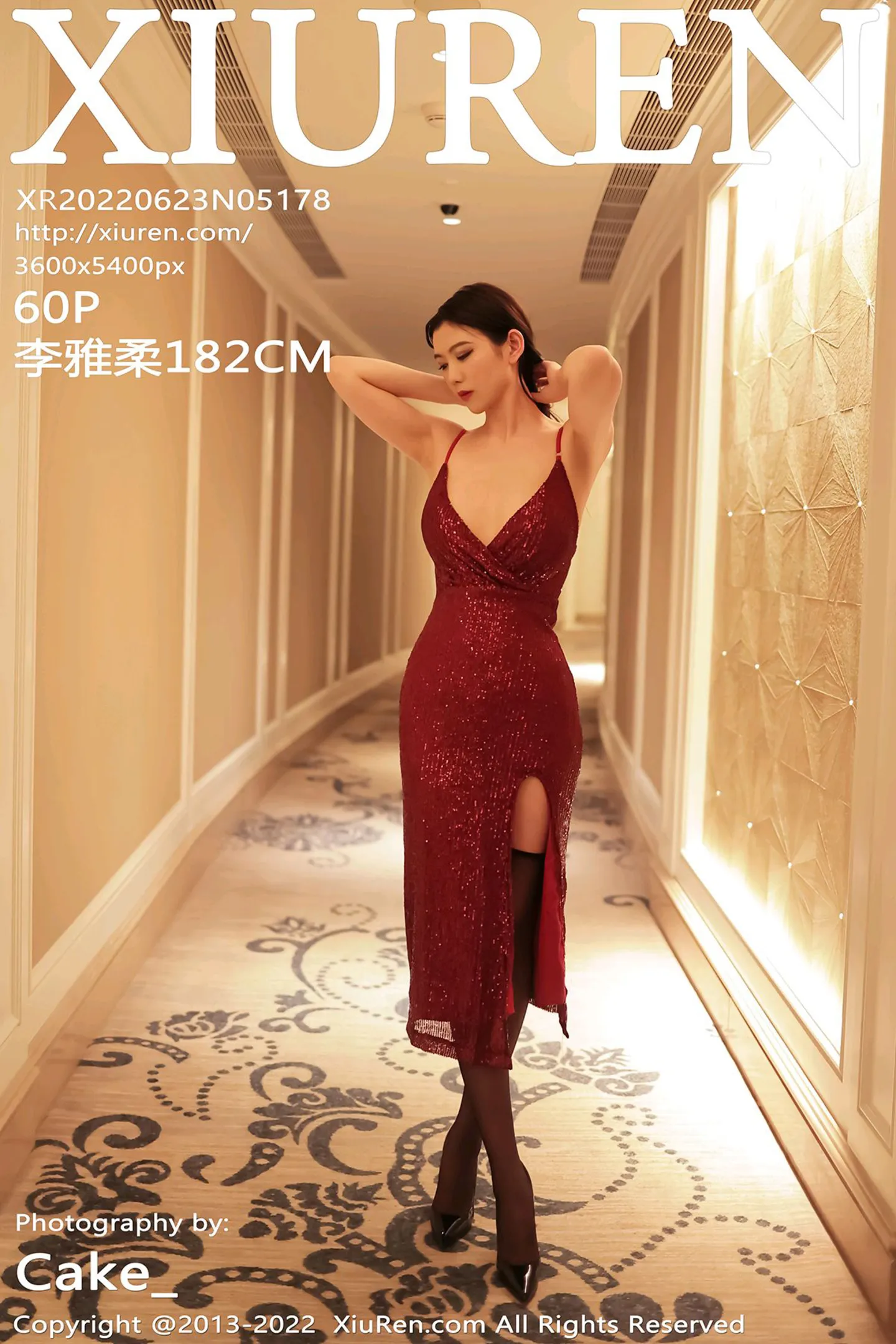 [XiuRen秀人网] VOL.5178 模特李雅柔澳门旅拍私房脱暗红色吊带长裙露情趣内衣诱惑写真60P-秀人网官方网站